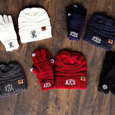 Personalized Beanie and Glove Bundle