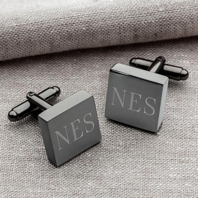 Personalized Square Gunmetal Cufflinks