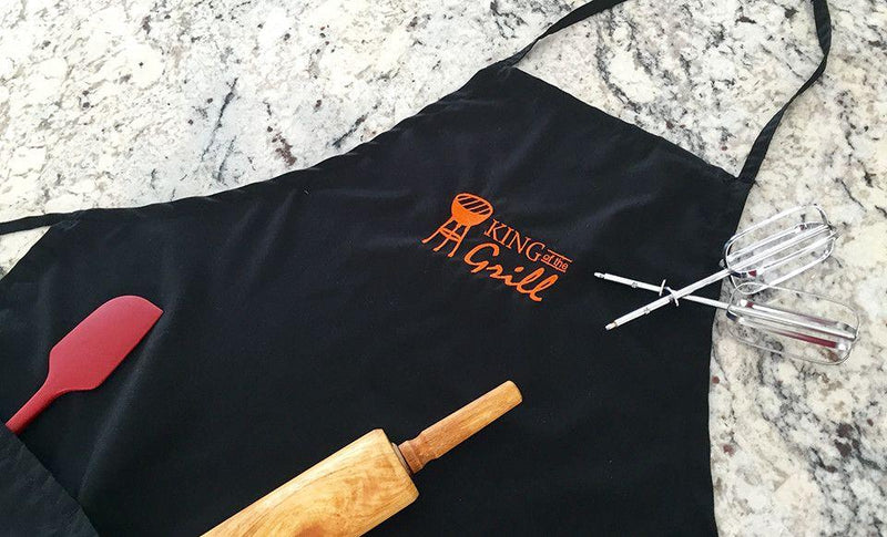 Personalized Embroidered Black Cooking Aprons