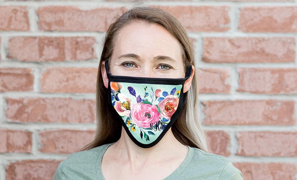 Personalized Reusable Face Covering – Floral Collection
