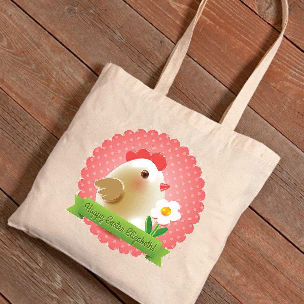 Personalized Easter Canvas Bag – Frilly Chick