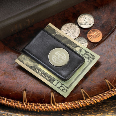Personalized Leather Executive Money Clip