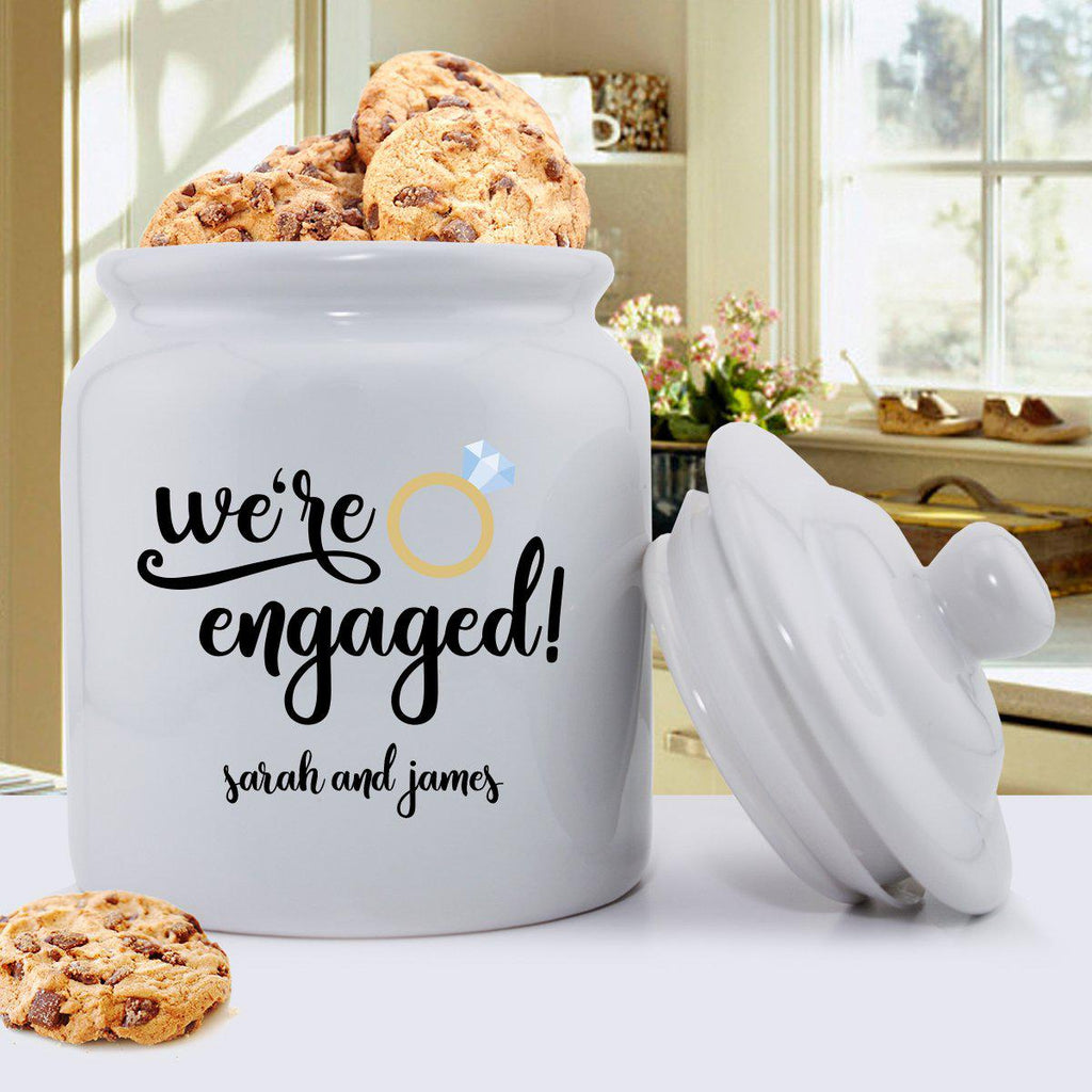 Personalized Cookie Jar- We’re Engaged
