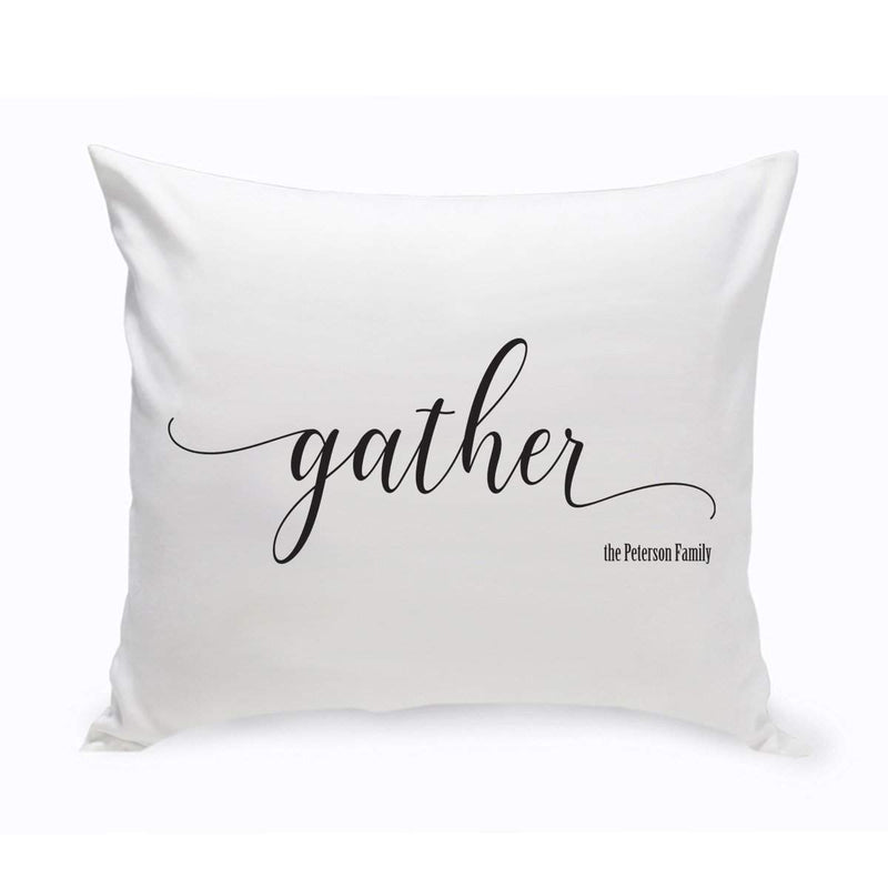 Personalized Gather Modern Farmhouse Throw Pillow (Insert Included)