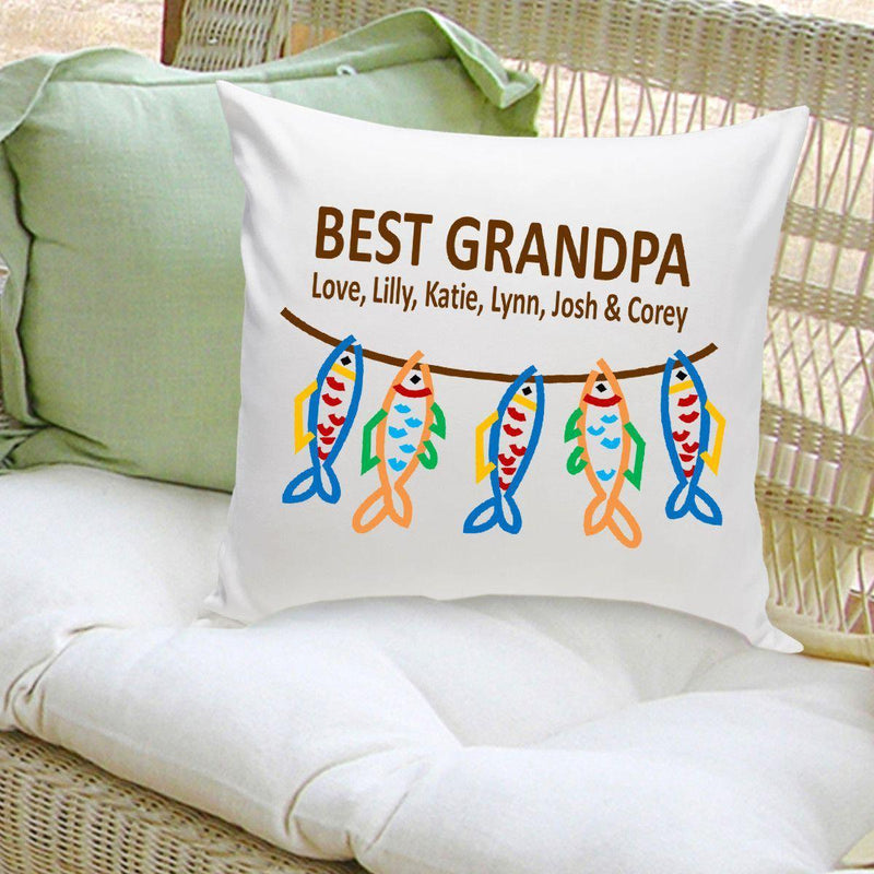 Personalized Parent Throw Pillow – Grandpa’s Crew