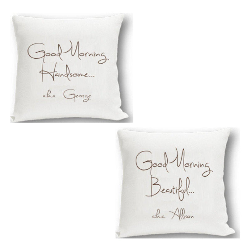 Personalized Couples Throw Pillow Set (Inserts Included)
