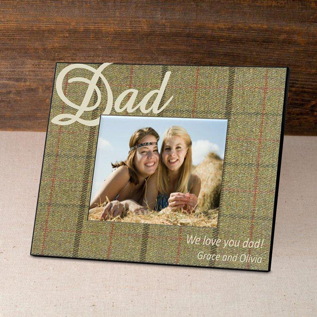 Personalized Father’s Day Picture Frame – Tartan