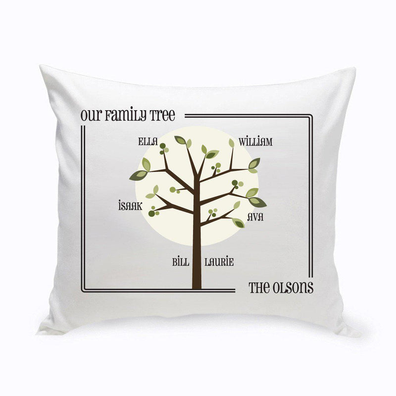 Personalized Family Tree Throw Pillow (Insert Included)
