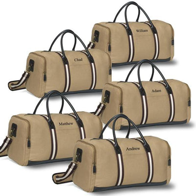 Groomsmen Gift Set of 5 Weekender Duffel Bags