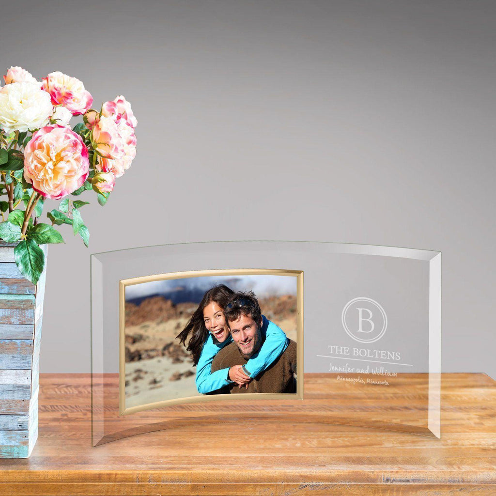 Personalized Family Name Glass Picture Frame