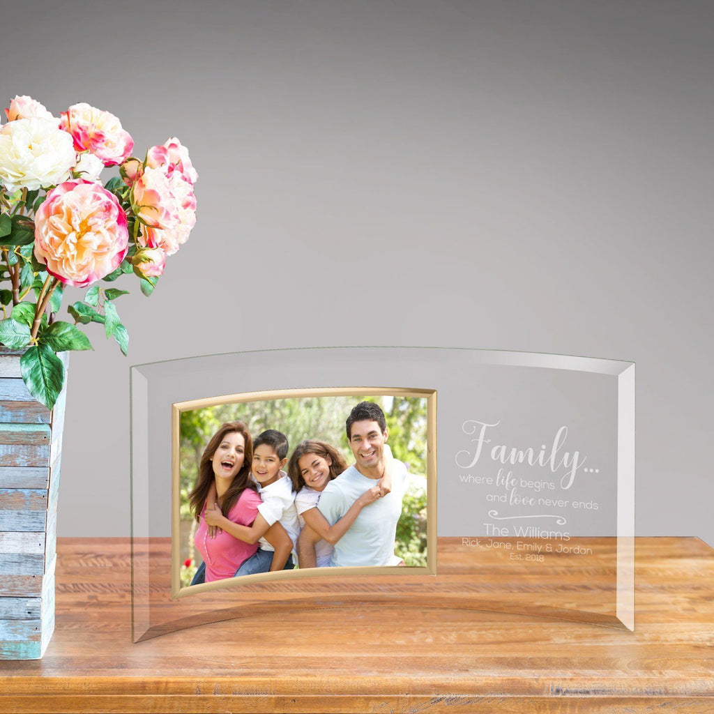 Personalized Family Love Glass Picture Frame