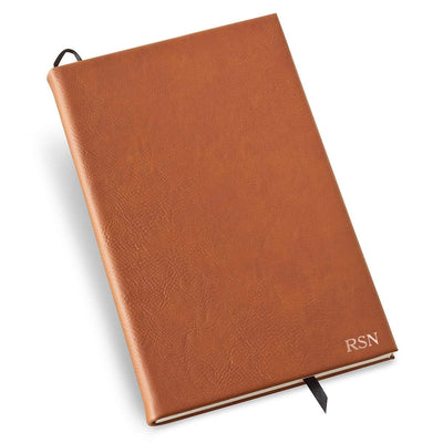 Monogrammed Rawhide Vegan Leather Journal