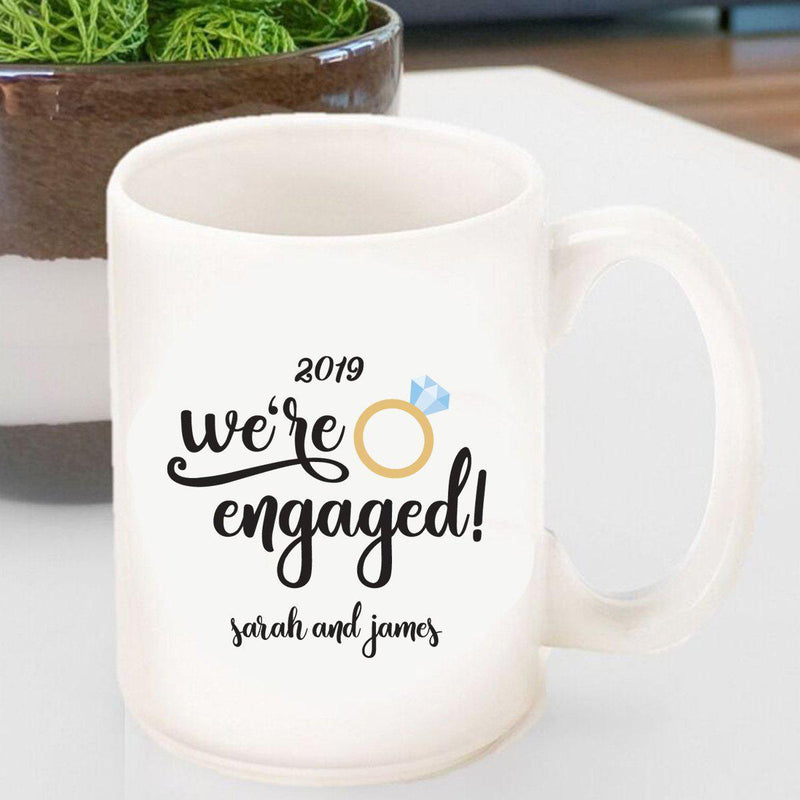 Personalized We’re Engaged Coffee Mug
