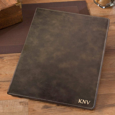Monogrammed Rustic Portfolio with Notepad