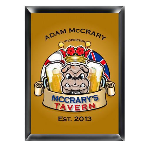 Personalized Traditional Pub Sign – Bulldog