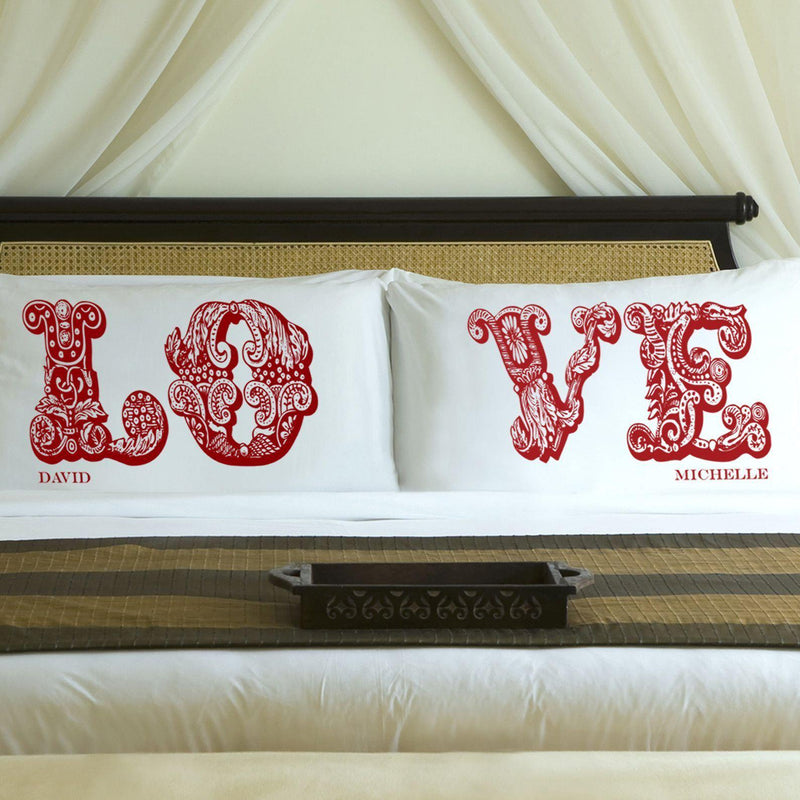 Personalized Couples  LOVE Pillowcases
