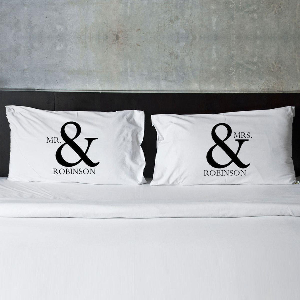 Personalized Mr & Mrs Couples Pillowcases