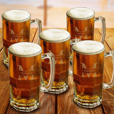 Personalized 34 oz. Monster Mug Set of 5 Mugs for Groomsmen