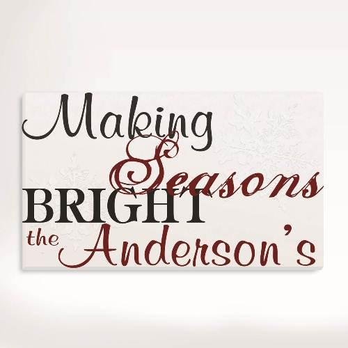 Making Seasons Bright Holiday Canvas Sign