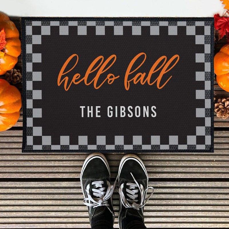 Personalized Hello Fall Doormat