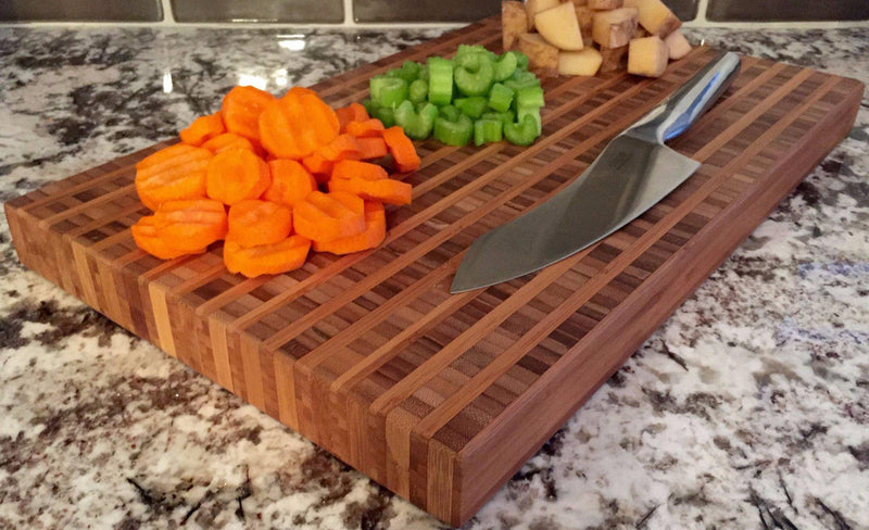 Bamboo Butcher Block Cutting Board 11×18