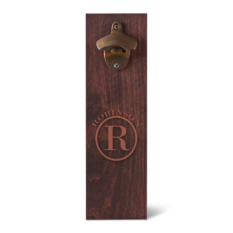 Personalized Wood Wall Mounted Bottle Opener