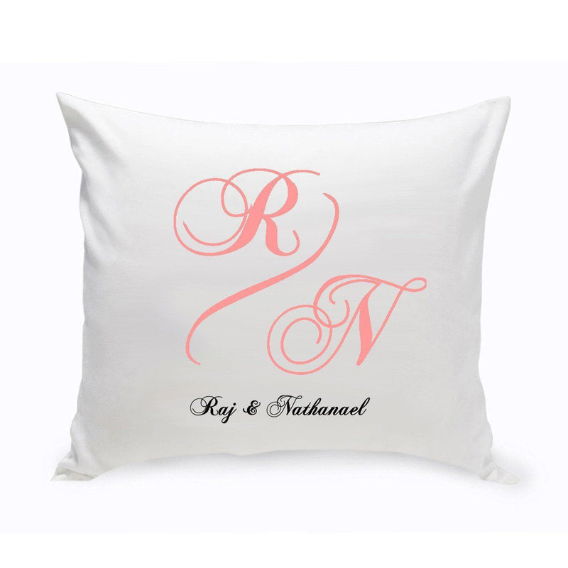Personalized Couples Unity Monogram Throw Pillow (Insert Included)
