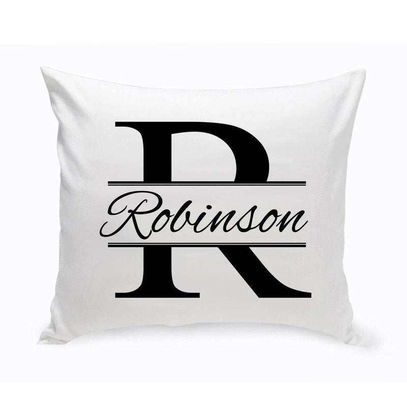 Personalized Stamped Monogram Design Throw Pillow (Insert Included)