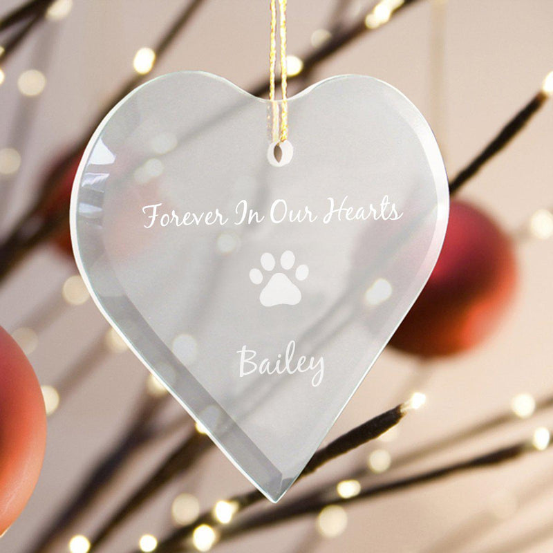 Personalized Pet Memorial Ornament – Forever In Our Hearts