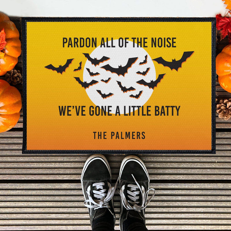 Personalized Gone Batty Halloween Doormat