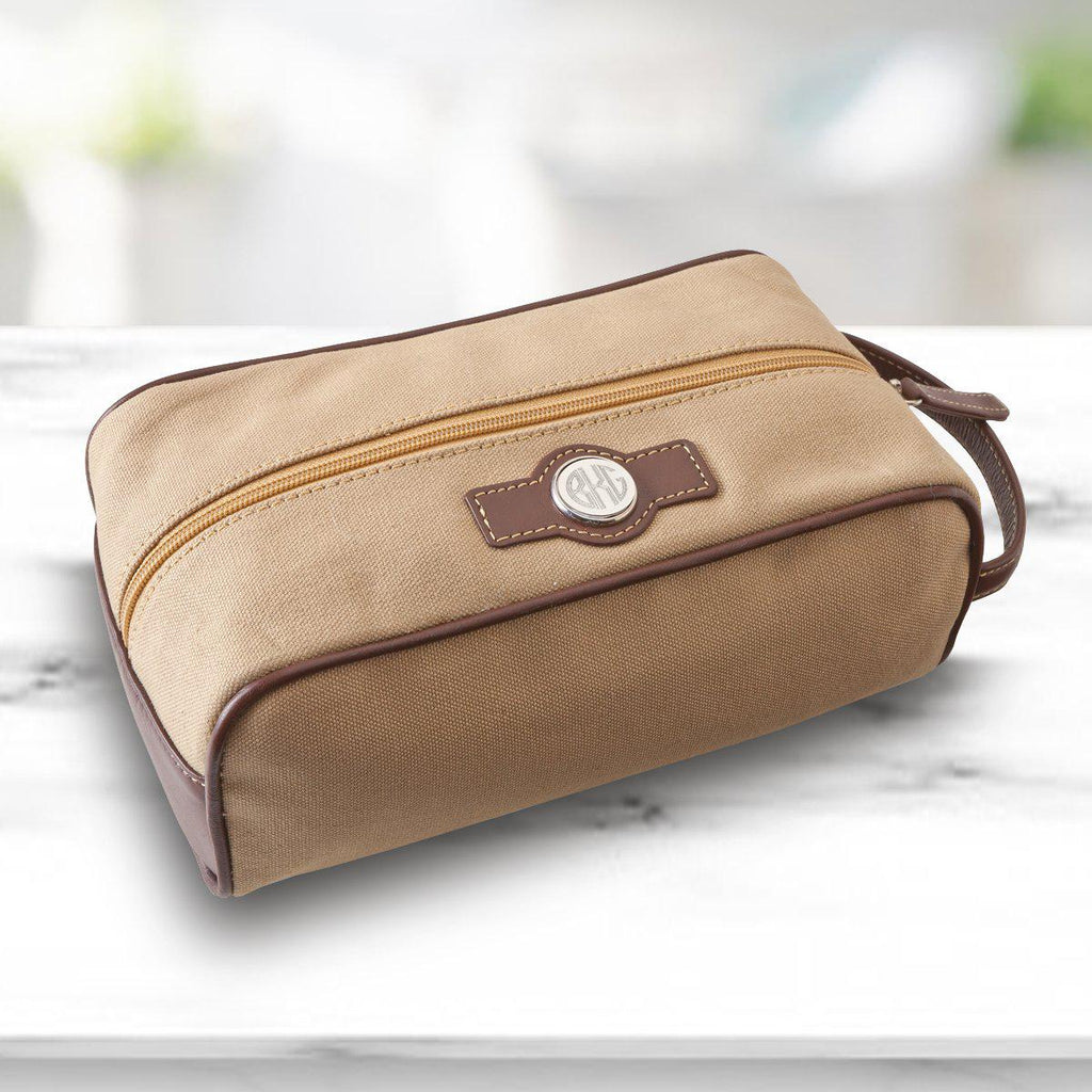 Personalized Leather Canvas Travel Tote