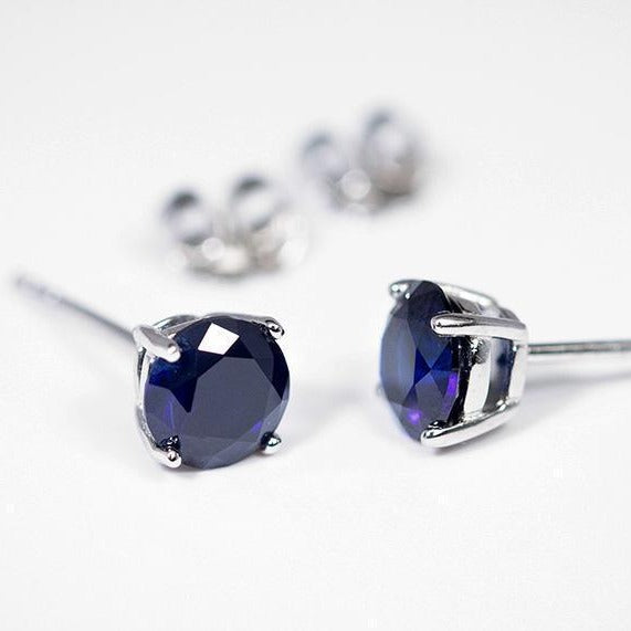 Sapphire Earrings (1.2 Carat Total Weight)