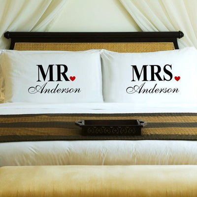 Personalized Mr. & Mrs. Pillowcases