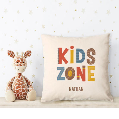 Personalized Kids Zone Throw Pillow Covers
