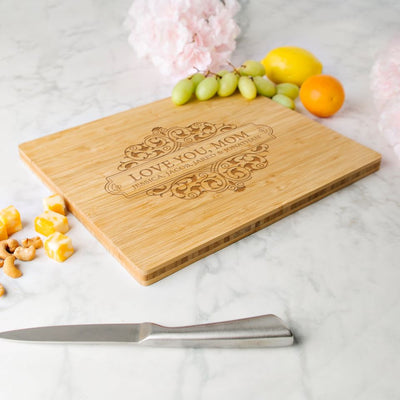 Personalized Bamboo Cutting Board for Mom – 11×17