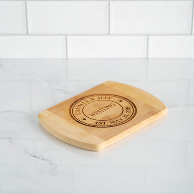 Personalized 6×8 Bamboo Cutting Board with Rounded Edge