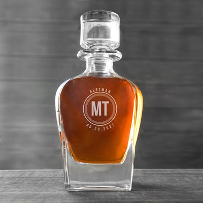 Personalized Groomsman Antique Whiskey Decanter