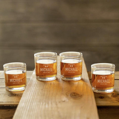 Personalized Best Man Lowball Glasses