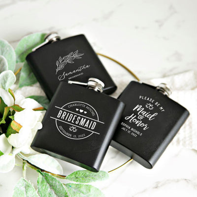 Personalized Bridesmaid Flasks