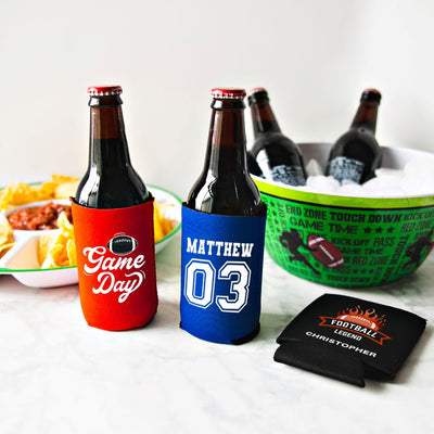 Personalized Fantasy Football Football Koozies