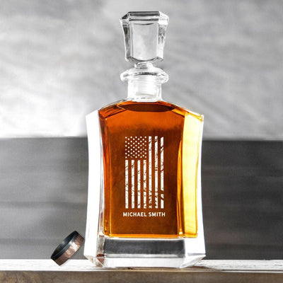 Personalized Patriotic Whiskey Decanter