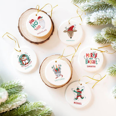 Personalized Kid’s Christmas Ceramic Ornament