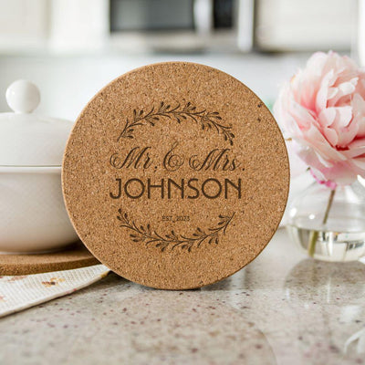 Personalized Large Kitchen Hot Pad – Couples Collection