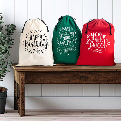 Canvas Cotton Gift Bag Set