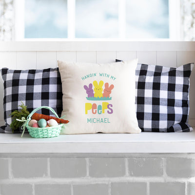 Personalized Easter Peeps Throw Pillow Covers