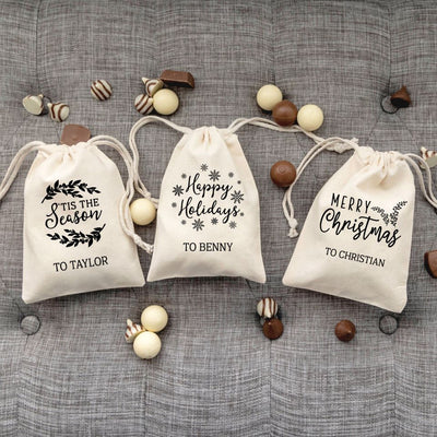 Personalized Small Holiday Gift Bags