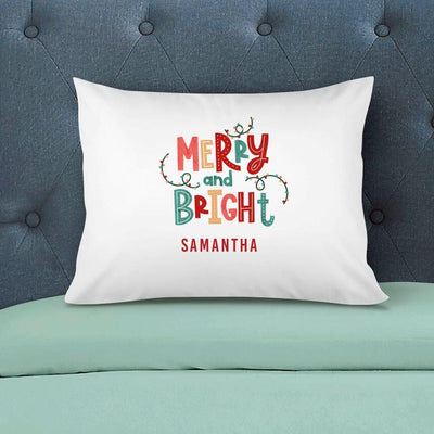 Personalized Kids’ Merry and Bright Christmas Pillowcases