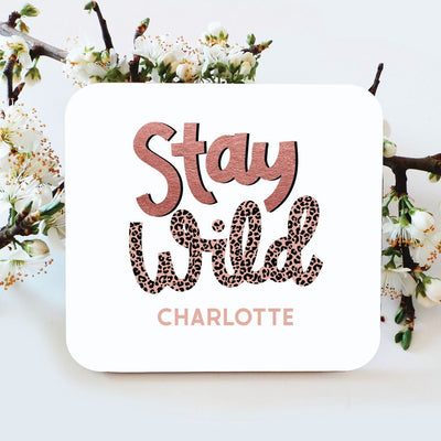 Personalized Animal Print Mouse Pads