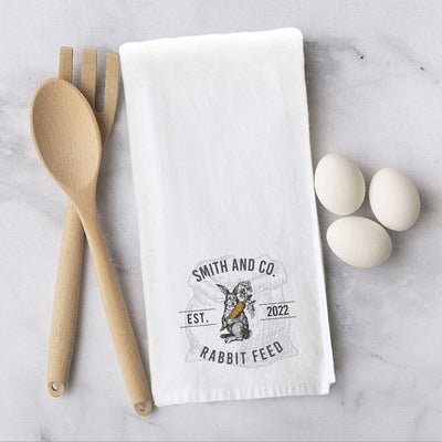Personalized Vintage Farmhouse Easter Tea Towels