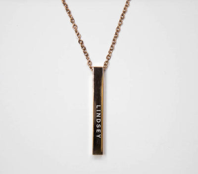 Personalized Vertical Bar Necklaces